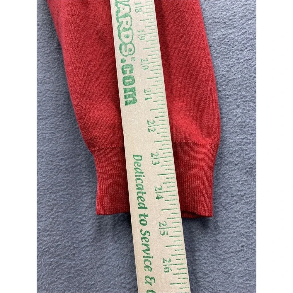 Polo Ralph lauren Mens Pullover V-Neck Sweaters Pima Cotton Preppy Red Large